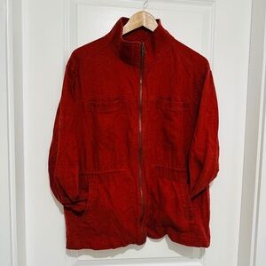 2/$40 Old Navy | Linen Lightweight Jacket Women’s Size L Burnt Orange